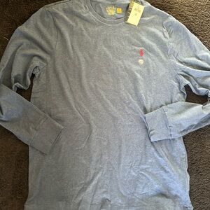 Polo by Ralph Lauren Men's Blue Long Sleeve Shirt